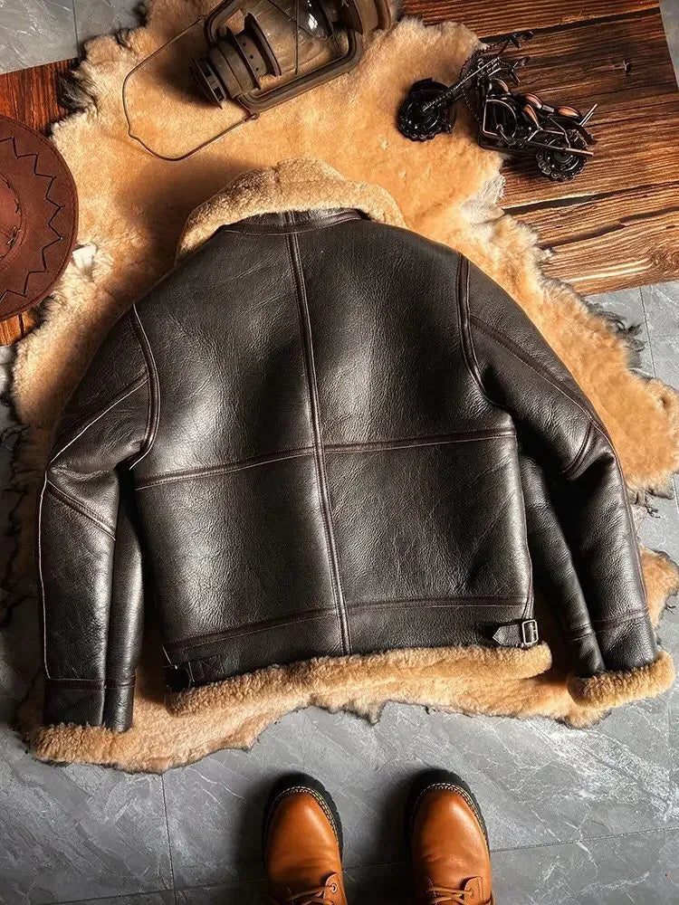 Genuine Leather Coats Shearling Liner