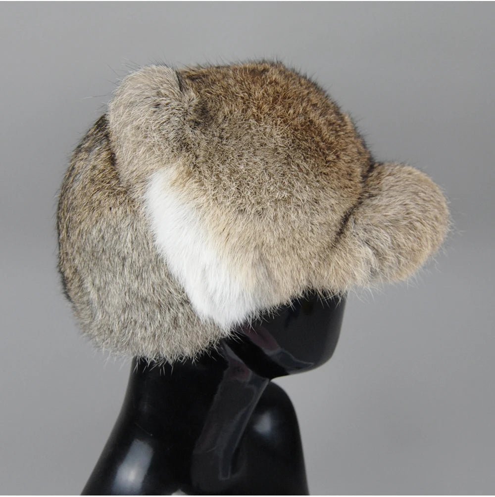 Luxury Real Fur Hat Cat Ears