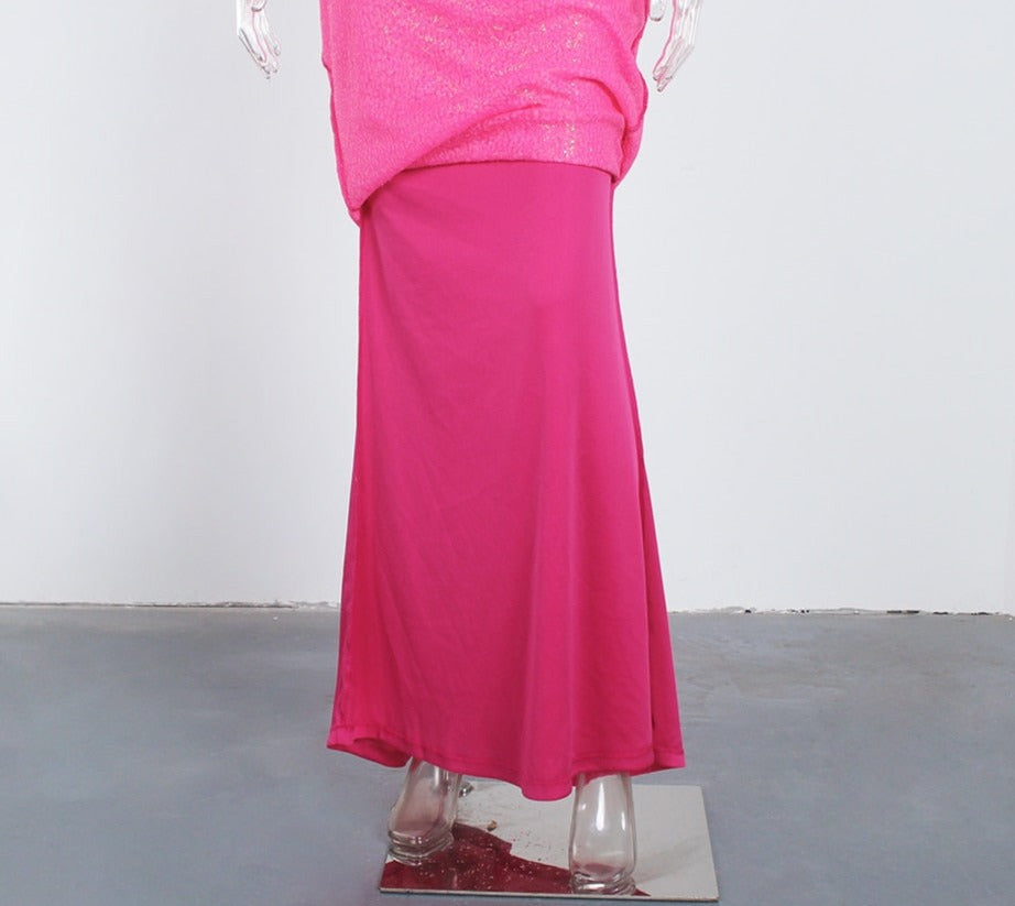 Candy Sequin Off The Shoulder Floor-Length Dresses