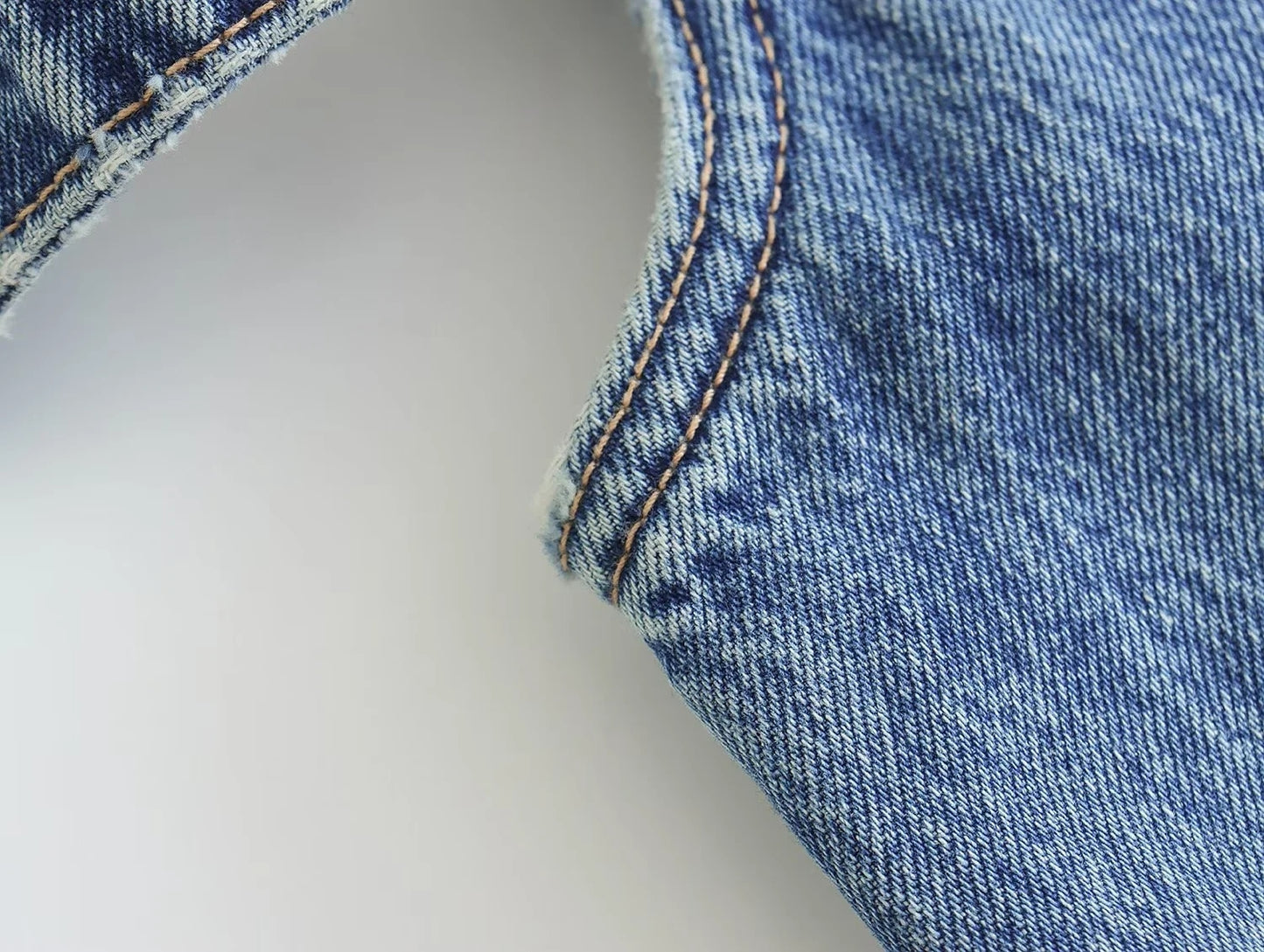 Denim Sleeves & Denim Micro Skirt