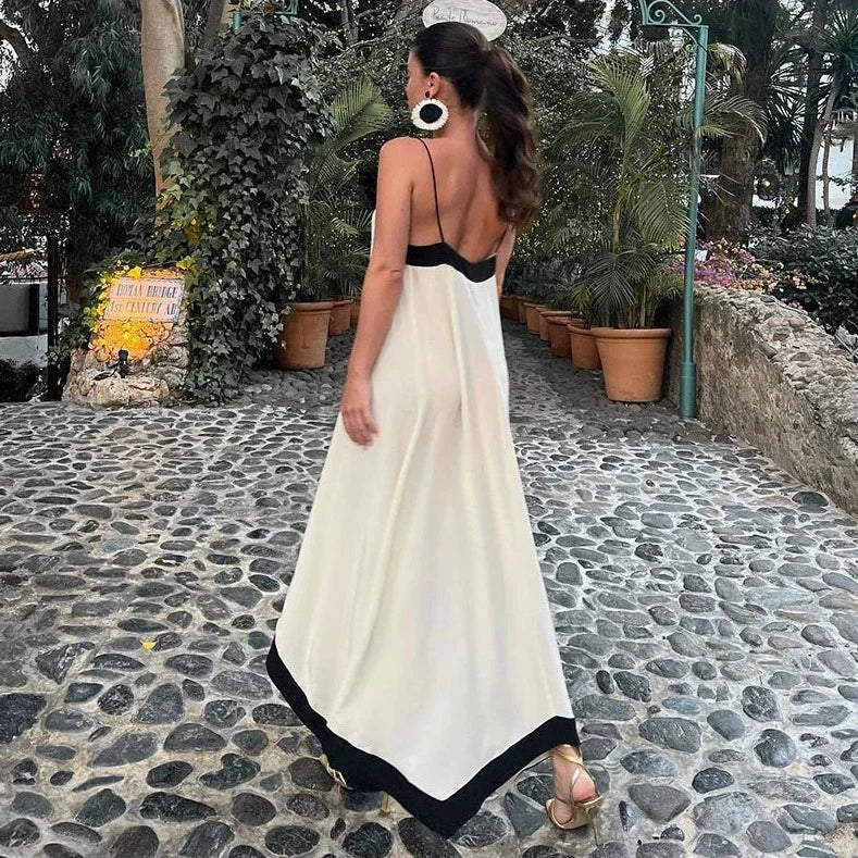 Sleeveless Backless Loose Long Dress