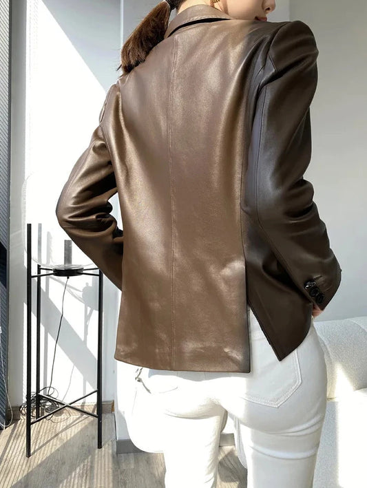 Genuine Leather Blazers Jackets