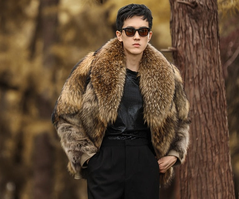 Real Fur Coat Big Fur Collar