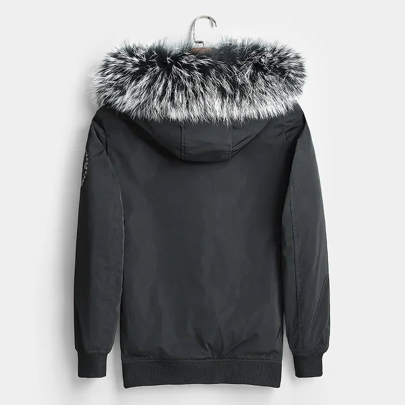 Real Mink Fur Lining Fur Coat Parka