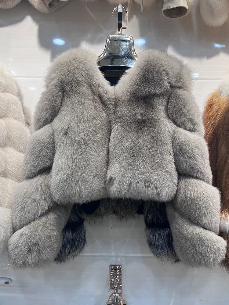 Spiral Sleeves Real Fur Coats