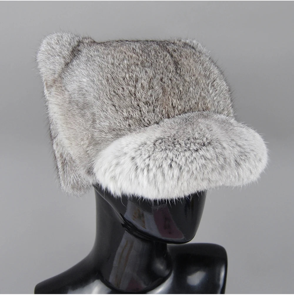 Luxury Real Fur Hat Cat Ears