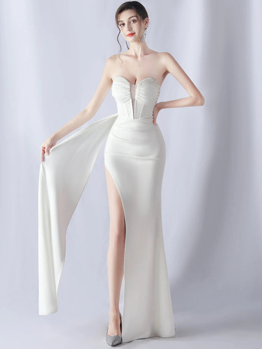 Rhinestone Corset Style Maxi Dresses