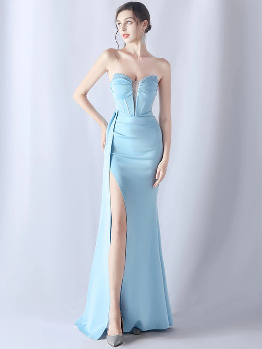 Rhinestone Corset Style Maxi Dresses