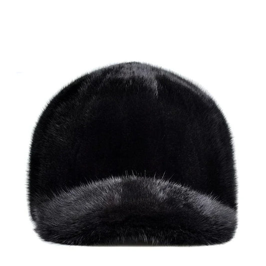 Real Mink Fur Hat Baseball Cap