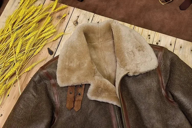 Genuine Leather Shearling Fur Coats B3