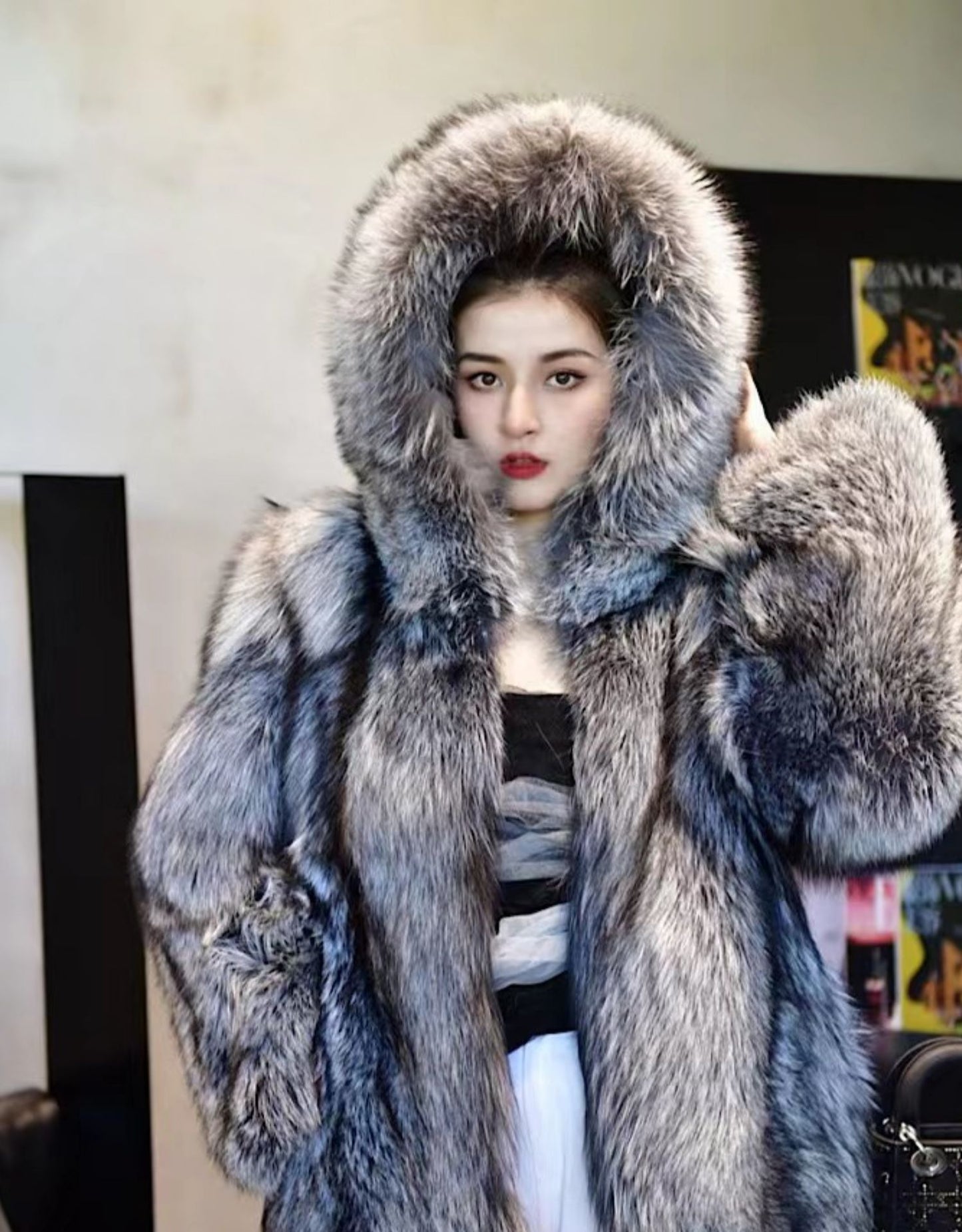 Real Fur Hooded Full Pelt Coats