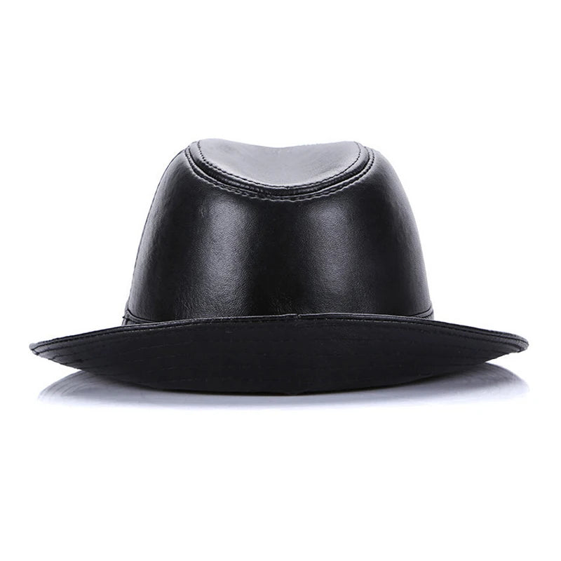 Genuine Leather Fedora Hat