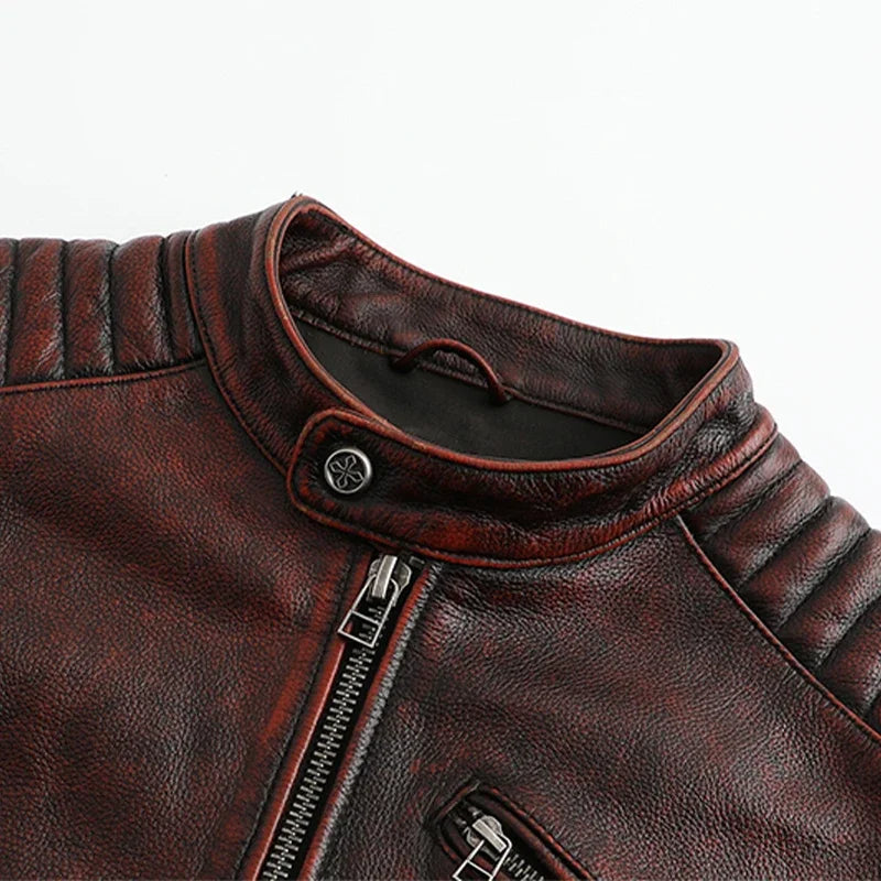 Retro Motorcycle Genuine Leather Jackets