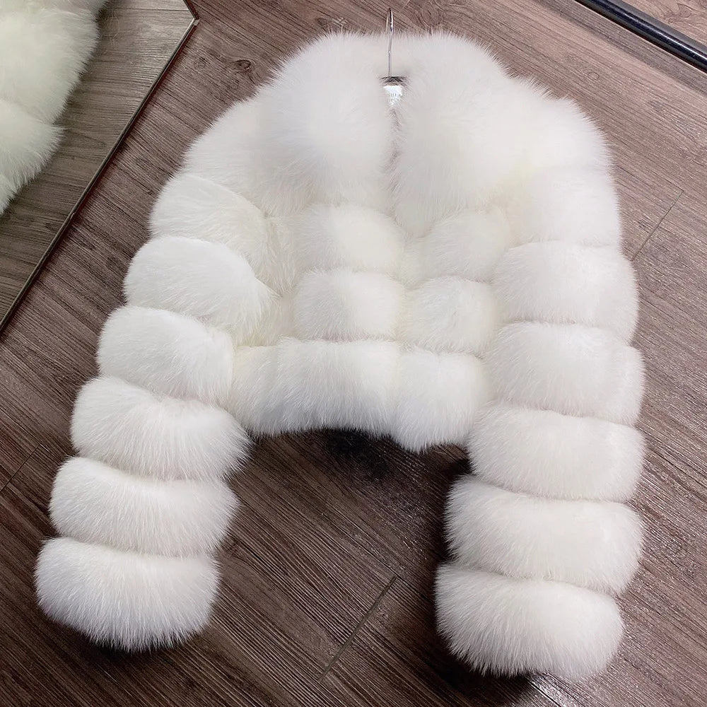 Cropped Real Fox Fur Coats