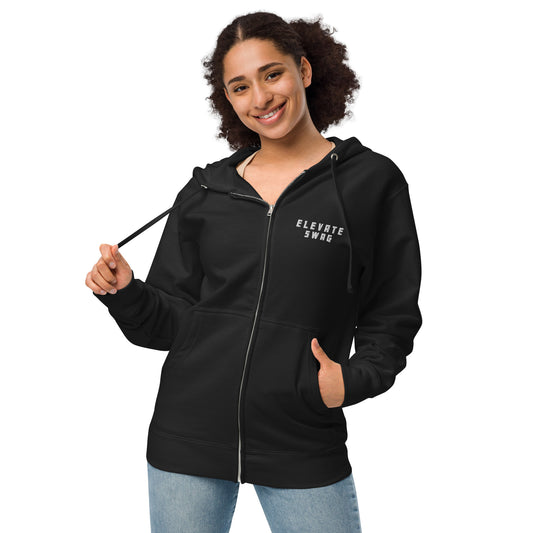 Elevate Swag Unisex Fleece Zip Up Hoodie