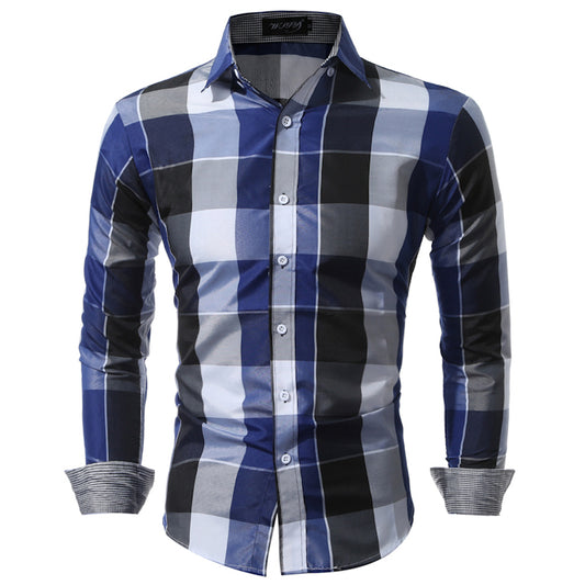 Plaid Button-Down Shirts (Blue, Red)