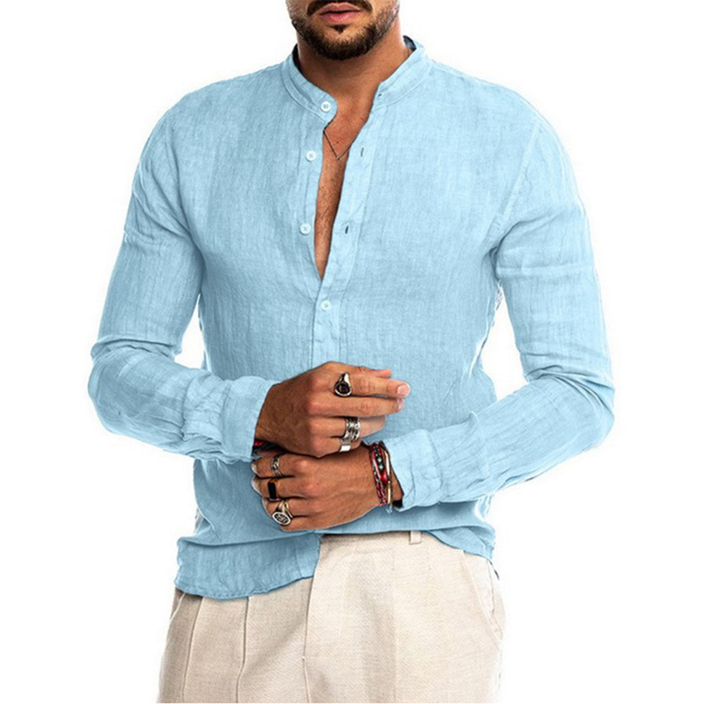 Cotton Linen Sleeved Button Ups