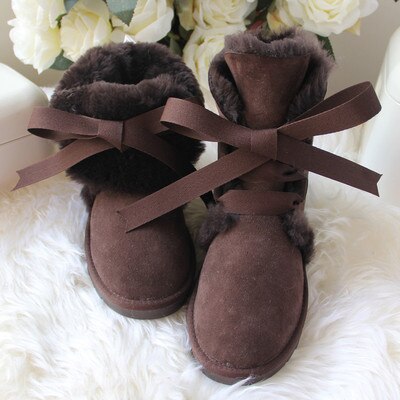 Genuine Sheepskin Leather Real Shearling Fur Ankle Boots (Multi-Colors)