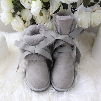 Genuine Sheepskin Leather Real Shearling Fur Ankle Boots (Multi-Colors)
