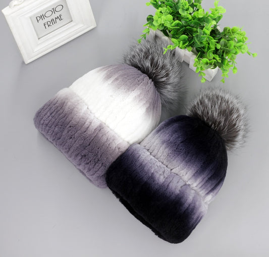 Genuine Handmade Fur Ball Beanies