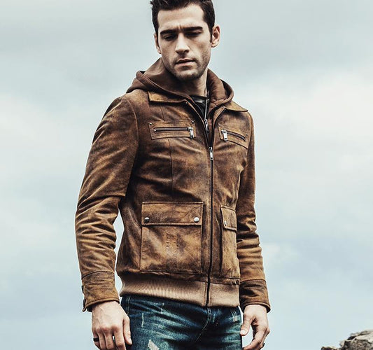 Retro Brown Genuine Leather Jacket