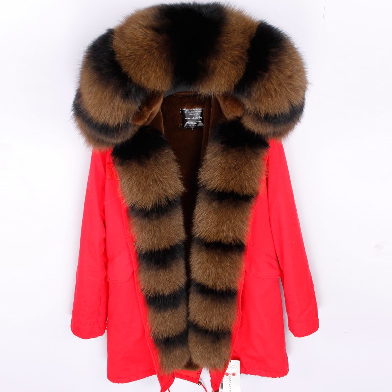Real fox Fur Thick Collar and Parka Coats