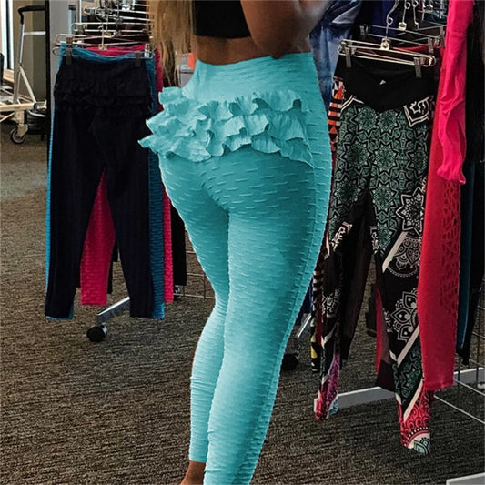 Ruffle Push Up Leggings (Multi-Colors)