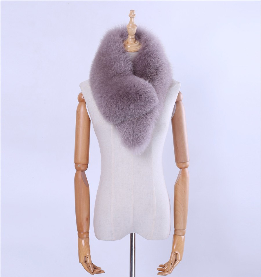 Genuine Fox Fur Scarf, Neck Wrap With Clips