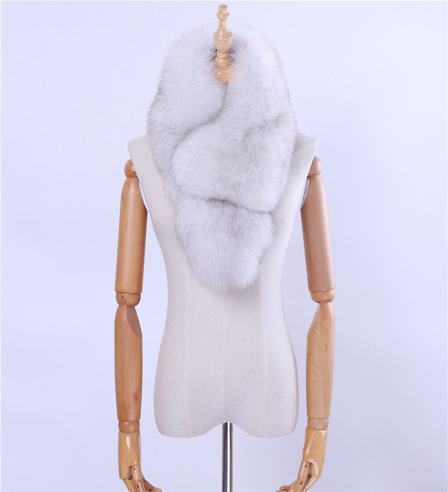 Genuine Fox Fur Scarf, Neck Wrap With Clips