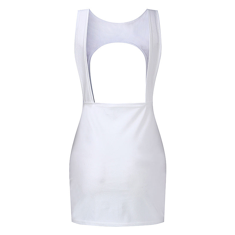 Bust Out Suspender Backless Sleeveless Mini Dresses