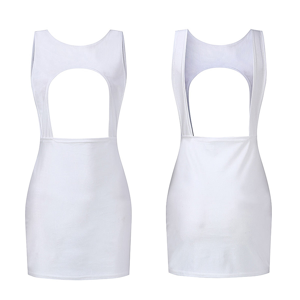 Bust Out Suspender Backless Sleeveless Mini Dresses