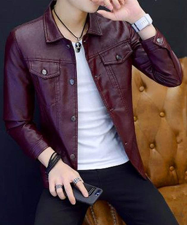 PU Leather Denim Cut Style Jackets