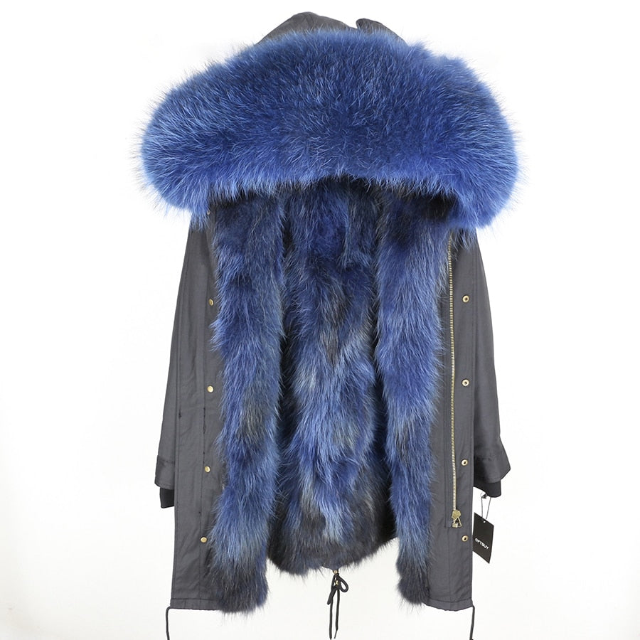 Real Fox Fur Liner Waterproof Coats (Multi - Colors)