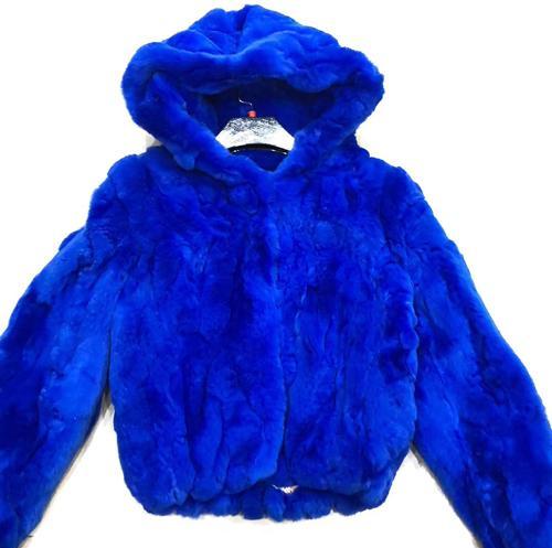 Hooded Real Rex Rabbit Fur Waistcoats (Multi-Colors)