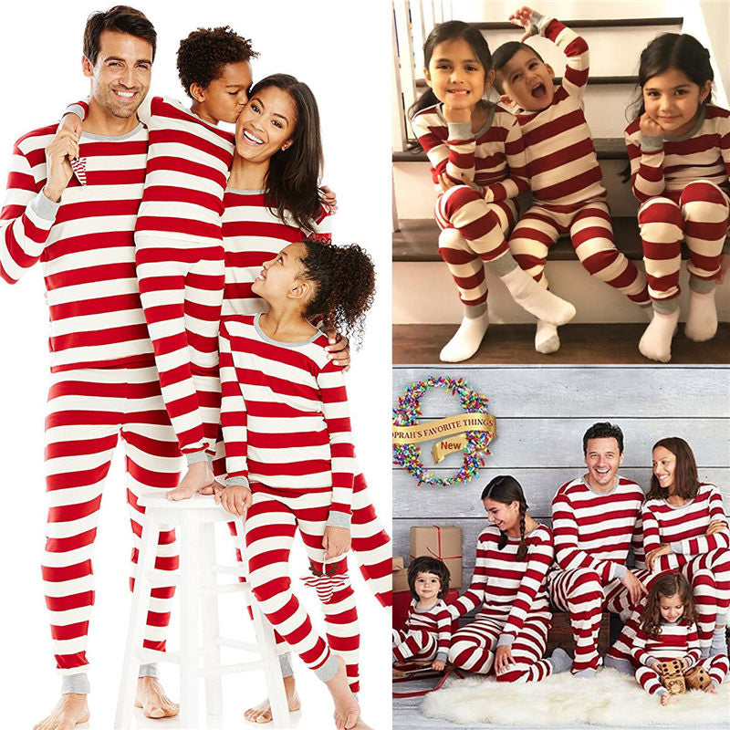 Candy Kane Christmas Pajamas Oneies Set