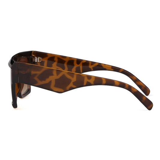 Square Oversized Flat Top Frame Sunglasses
