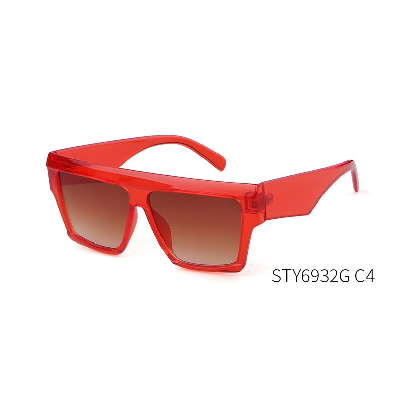 Square Oversized Flat Top Frame Sunglasses