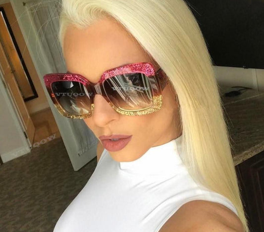 Retro 3 Tone Square Sunglasses