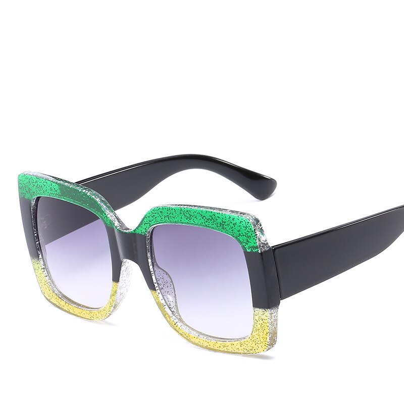 Retro 3 Tone Square Sunglasses