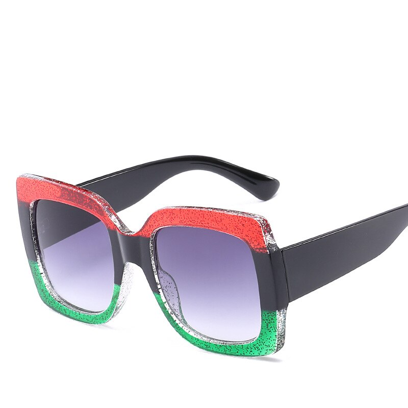 Retro 3 Tone Square Sunglasses