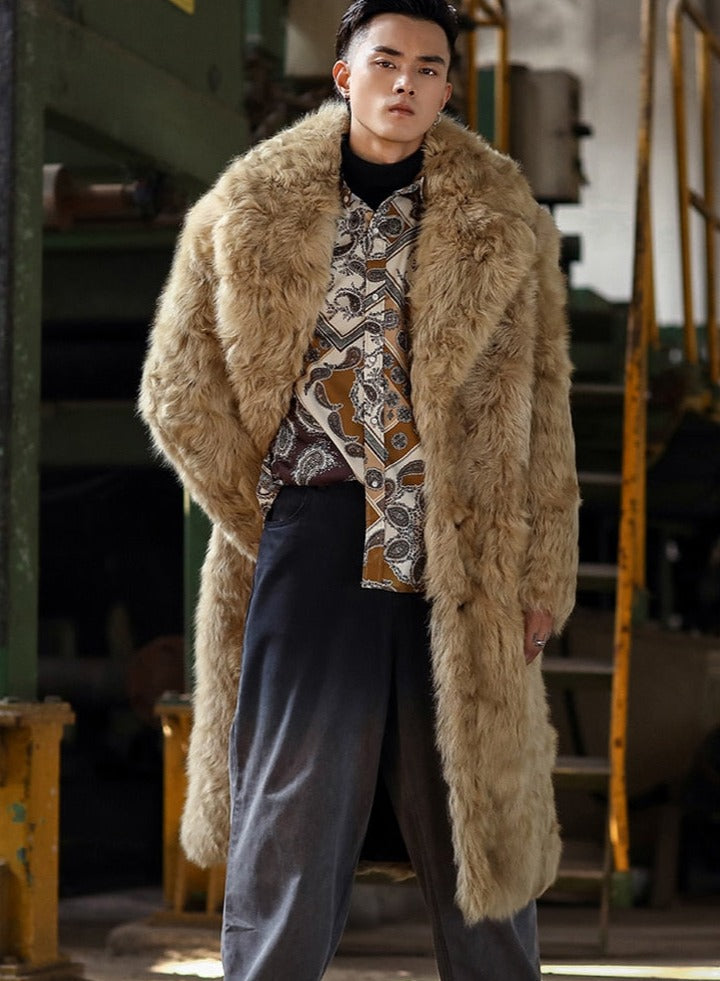 Big Collar Long Hair Shearling X-Long Coats