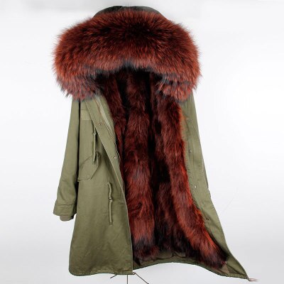 Real Fox Fur Parka Real Fox Fur Removable Lining Coats