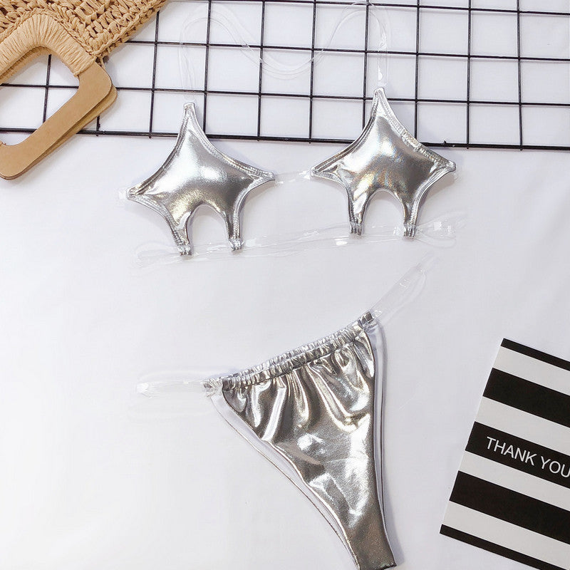 Star Shape Push-Up Padded Thong Bikini Sets