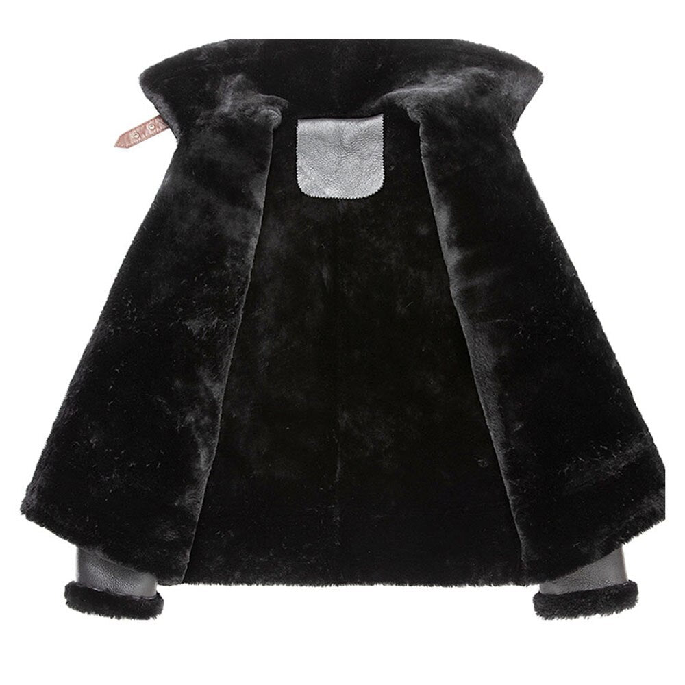 Genuine Leather Real Shearling Fur Jacket