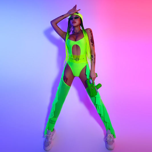 Neon Green Dance Jumpsuit