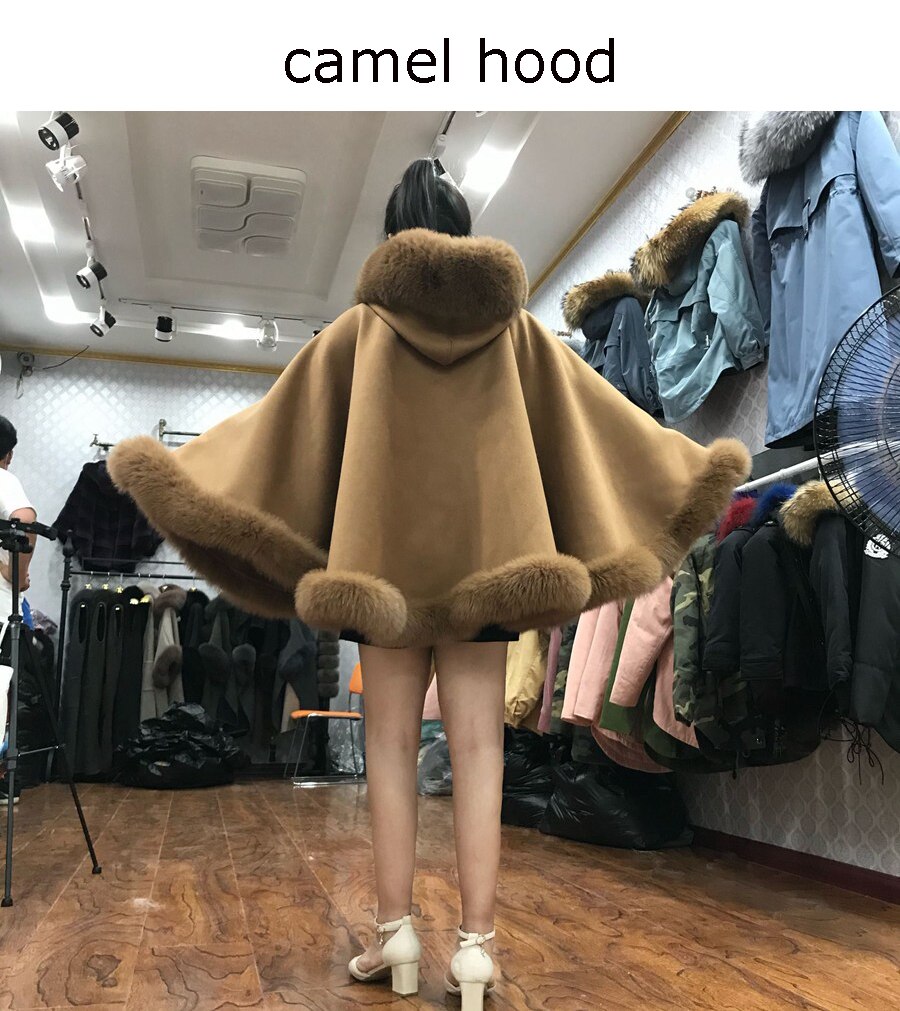 Cashmere Capes With Real Fur