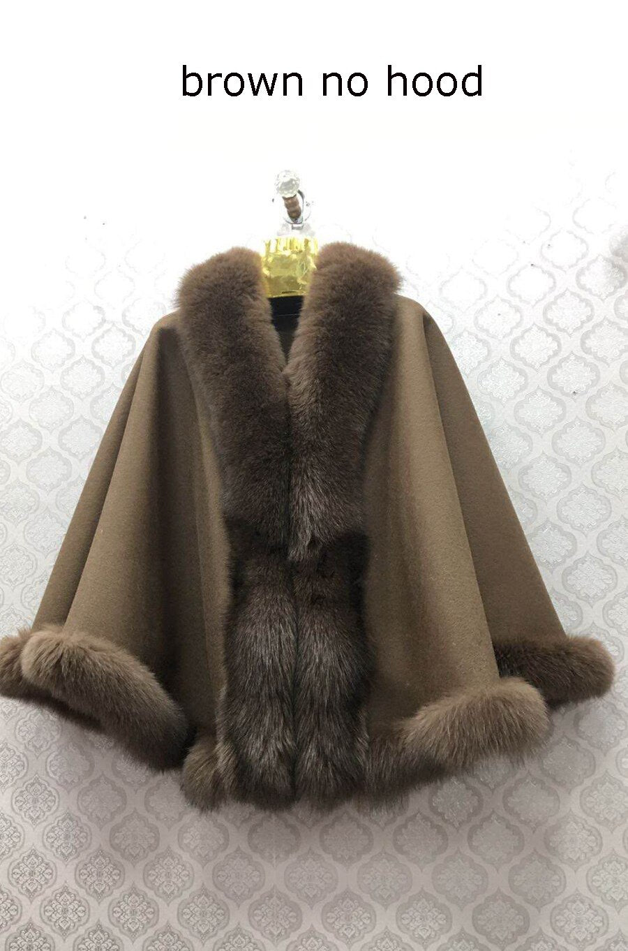 Cashmere Capes With Real Fur
