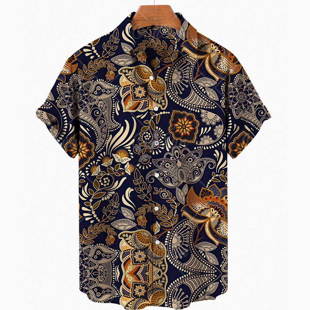 Animal Print Short Sleeve Button Ups