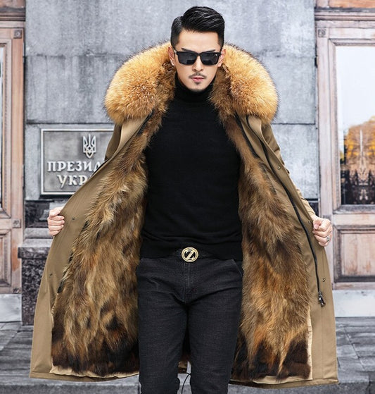 Waterproof Coats Natural Fur Liner X-Long Parkas
