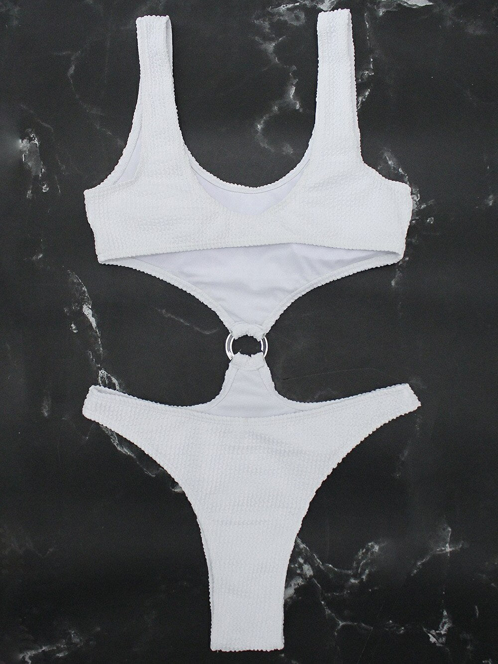 2022 Women Halter Cut out Bandage Trikini Swim Bathing Suit Erotic